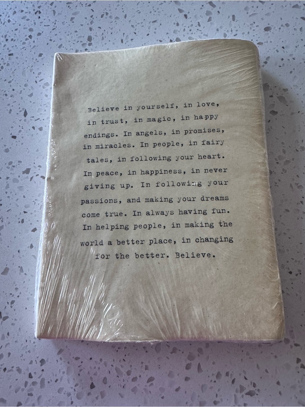 Inspirational Quote Hardcover Journal - Beige
